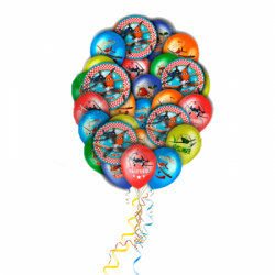 Подборка самолетов  букет из 13 воздушных шаров