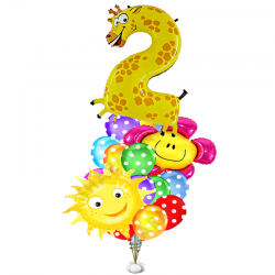 Букет «Поздравления для ребенка» из 18 воздушных шаров