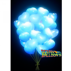 «Нежное признание в любви» связка из 30 белых светящихся сердец