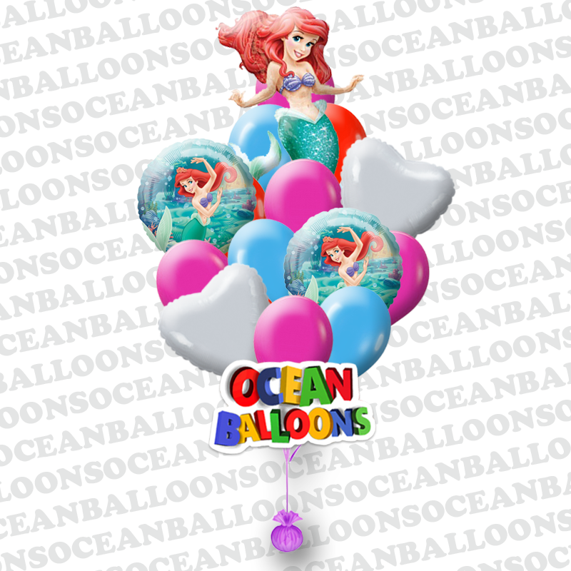 Букет «Русалочка» из 21 шаров