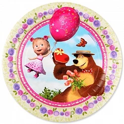 Тарелки (7_18 см) Маша и Медведь (Ягодное лето), 6 шт.