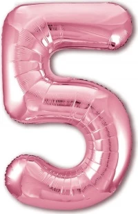 Цифра 5, Slim, Розовый