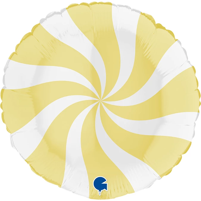 Шар Круг, Леденец, Желтый Белый