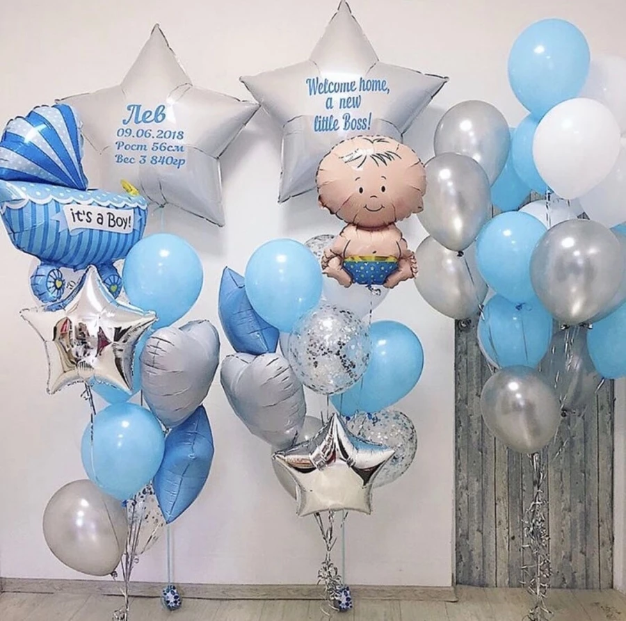 Воздушные шарики на рождение мальчика