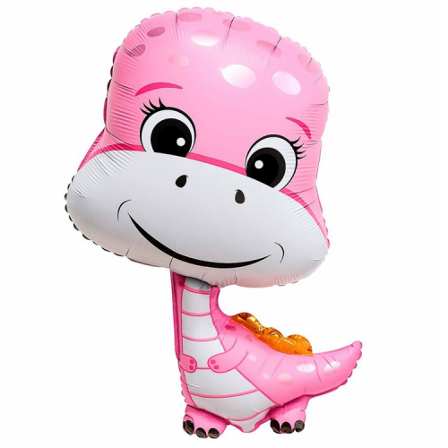 Шар Фигура Динозаврик розовый