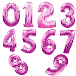 Шары фольгированные Цифры Фуше